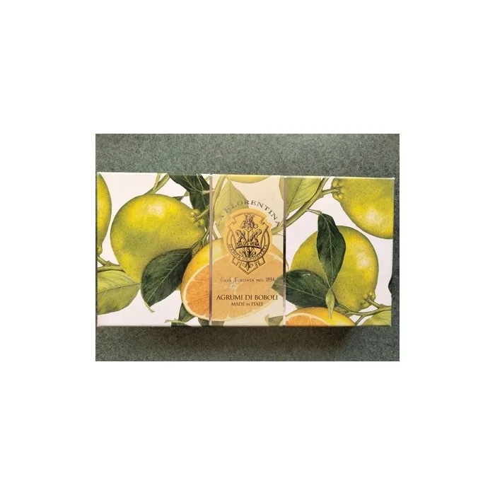 La Florentina Handmade Citrus Soaps Italy 10.3oz - Pack of 3