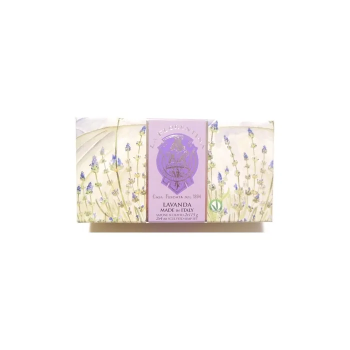 La Florentina Lavender Bath Soap Sculpted Soap 115g - Pack of 2