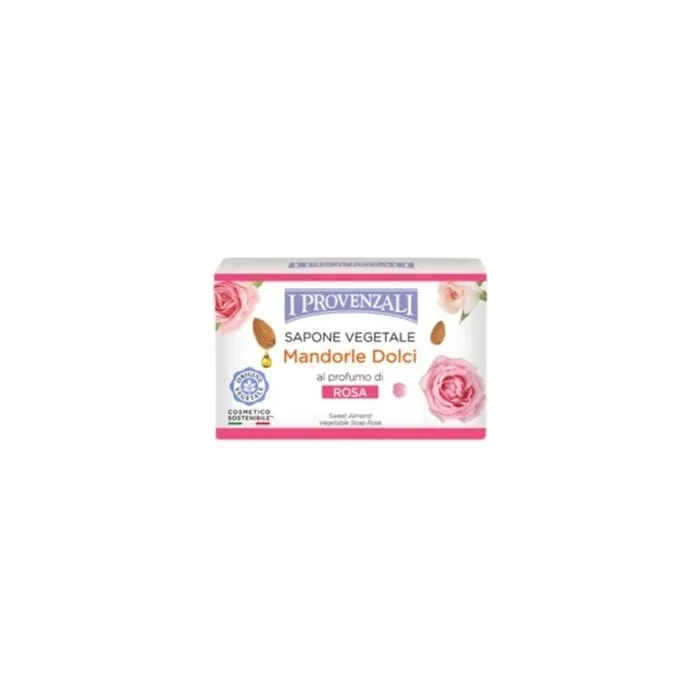 I PROVENZALI Rose Scented Sweet Almond Vegetable Soap 100g