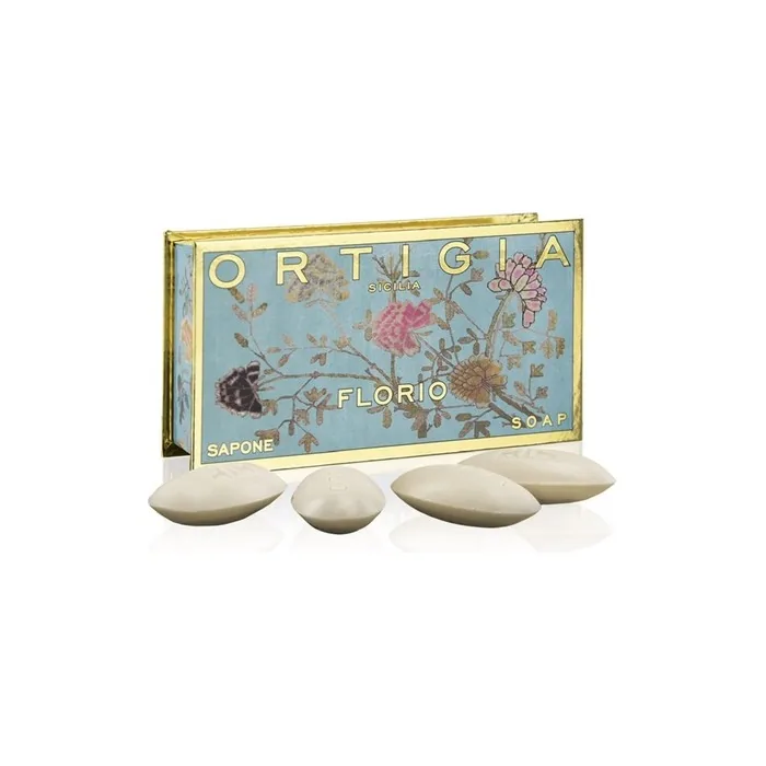 Ortigia Sicilia Fantastic Set of 4 Florio Olive Oil Soaps in Small Box