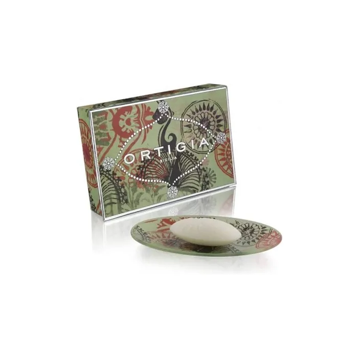 Ortigia Fico d'India Glass Plate and Soap