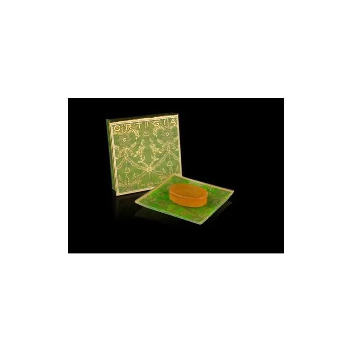 Ortigia Lime Glass Plate + Soap 40g