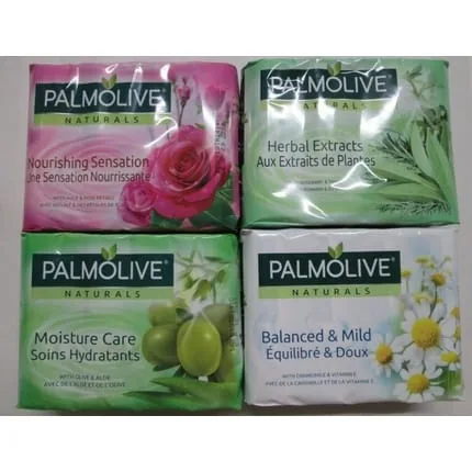 Palmolive Naturals Moisture Care Soap Bar with Aloe Extract and Olive Oil 90g - Pack of 4