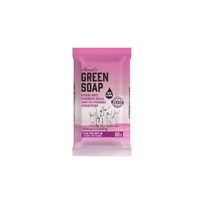 Marcel's Green Soap Cleaning Wipes Patchouli & Cranberry
