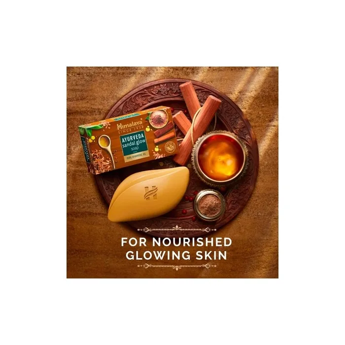 Himalaya Ayurveda Sandalwood Glow Soap with Pure Ayurvedic Oil 125g Bar - Free Shipping
