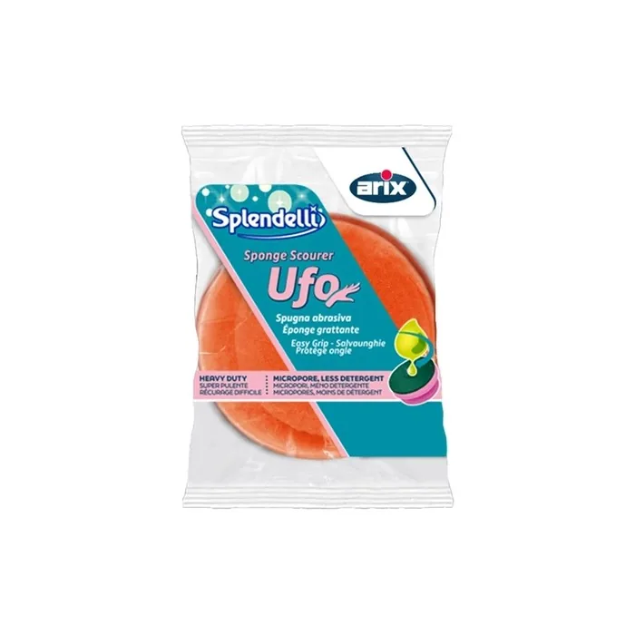 ARIX Kitchen Sponge UFO Synthetic Round Shaped with Fiber