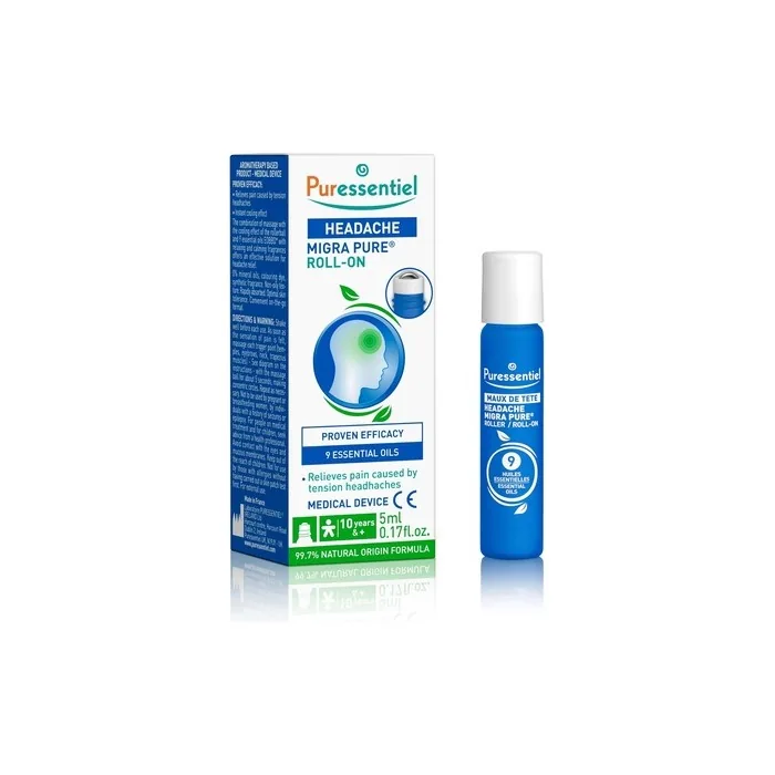 Puressentiel Headache Rollon Migra Pure Relief From Pain Caused By Tension
