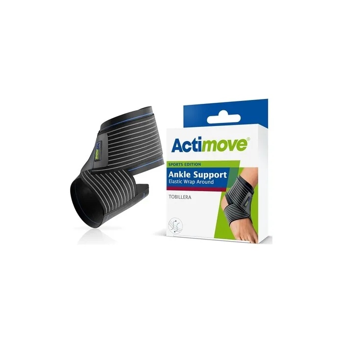 Actimove Sports Edition Elastic Wraparound Ankle Support For Pain Relief And Support Black Medium 20523cm