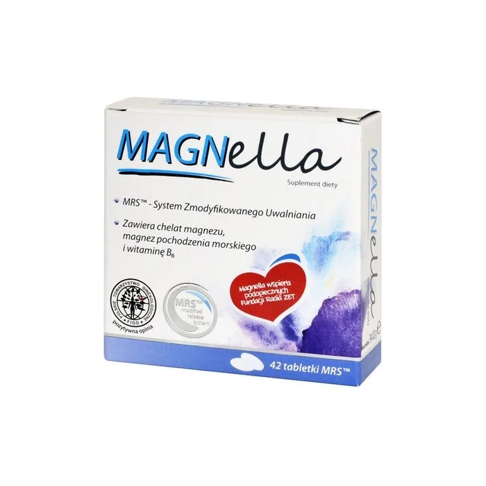 MAGNELLA Magnesium + Vitamin B6 Nerve Stress Nervous System Muscles Cramps 42 Tablets
