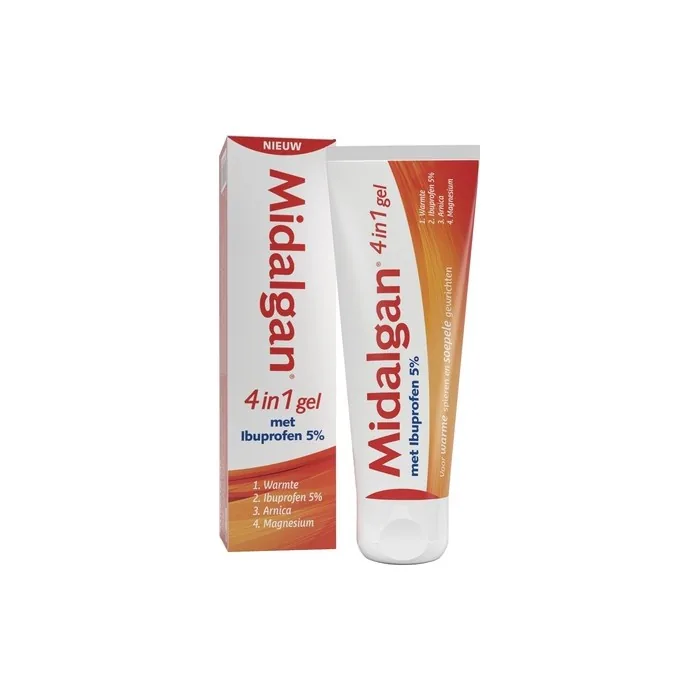 Midalgan 4in1 Gel With 5% Ibuprofen For Effective Pain Relief
