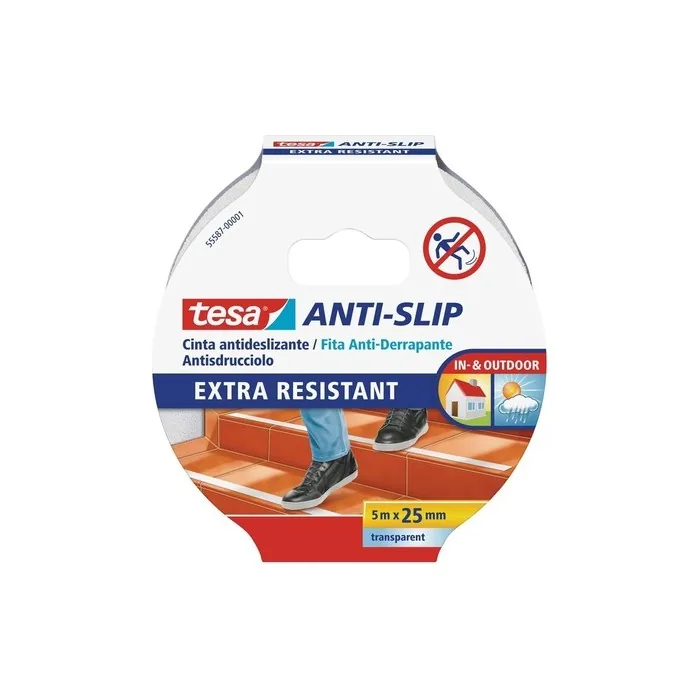 tesa Anti-Slip Safety Tape Transparent 25mm x 5m