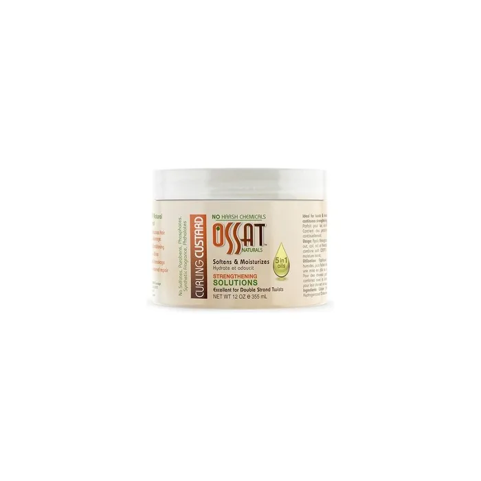 Ossat Curling Custard 5 in 1 Oils Treatment 12 Oz - Olive Oil and Shea Butter