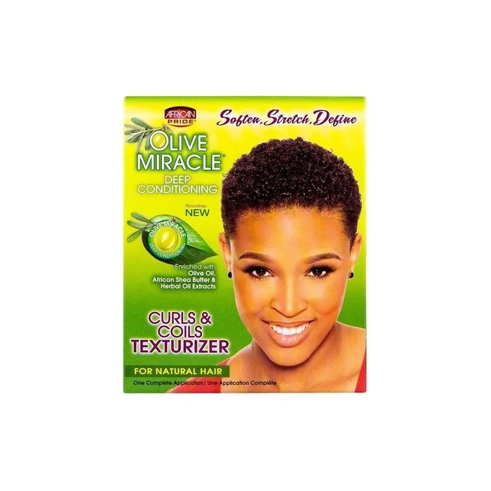 African Pride Olive Miracle Curls & Coils Texturizer Kit
