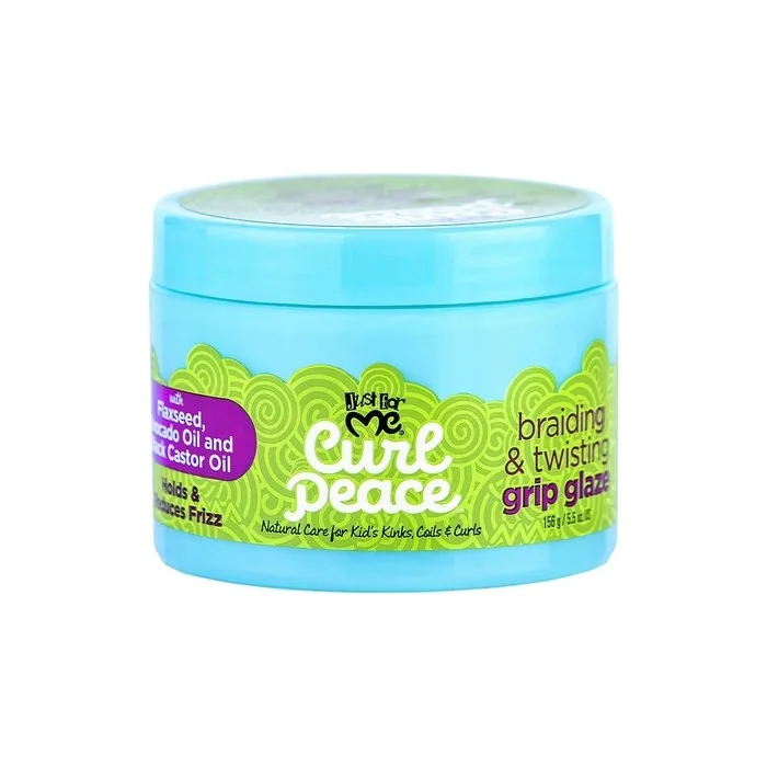 Just for Me Curl Peace Braiding & Twisting Grip Glaze 5.5oz - Hair Nourishment and Frizz Reduction