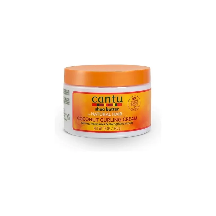 Cantu Shea Butter Curl Cream with Coconut Moisturizing Hair Cream for Defined Curls and Textured Hair 340g