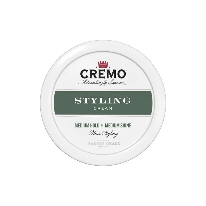 CREMO Barber Grade Hair Styling Cream for Men Medium Hold and Medium Shine 113g