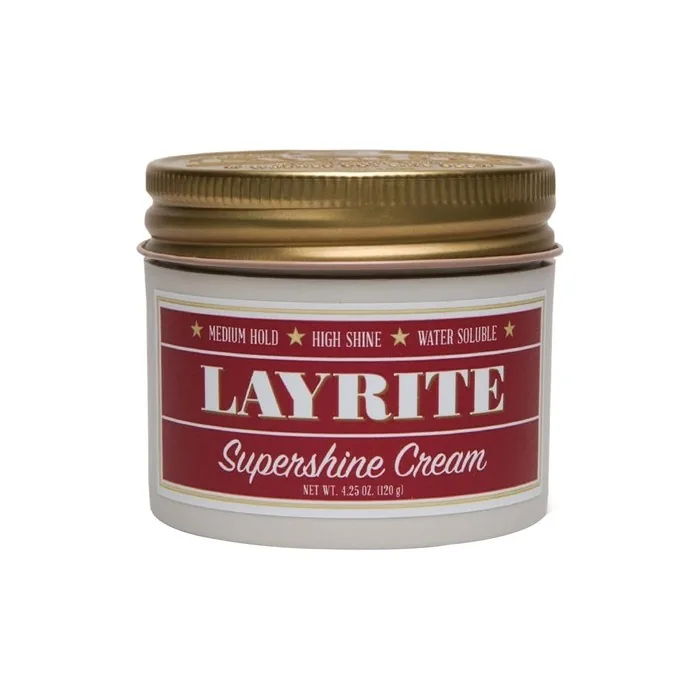 Layrite Supershine Cream 120g Medium Hold Water Soluble High Shine