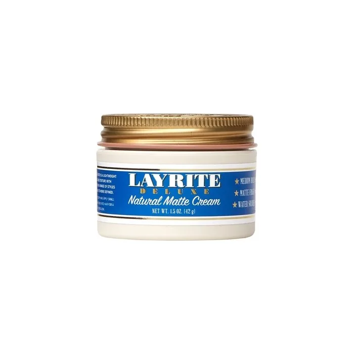Layrite Natural Matte Cream 42g Medium Hold Water Soluble Matte Finish