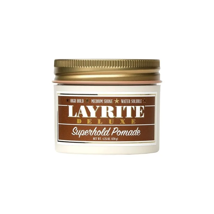 Layrite Superhold Pomade 120g Strong Hold Water Soluble Medium Shine