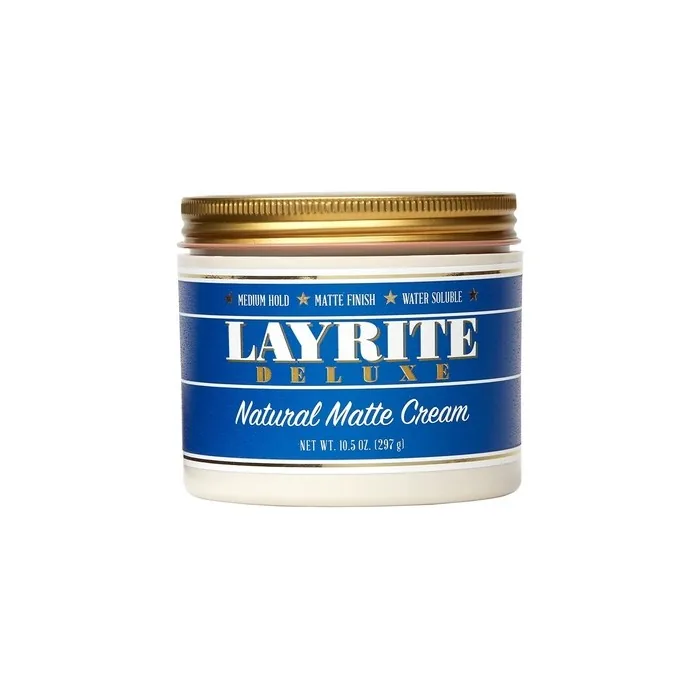 Layrite Natural Matte Cream 297g Medium Hold Water Soluble Matte Finish