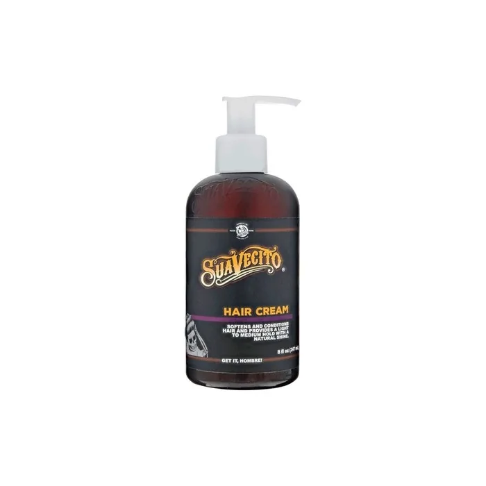 Suavecito Hair Cream 8oz Pump Bottle Medium Shine All Day Light Hold