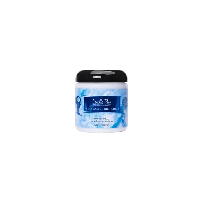 Camille Rose Black Castor Oil & Chebe Buttercream Strengthening and Styling Butter for Thick Textured Hair 8 oz