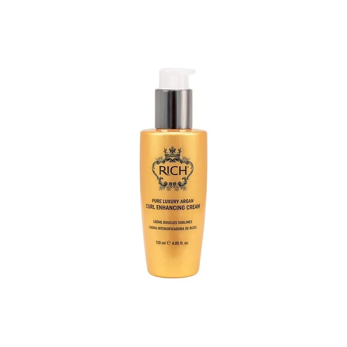 RICH Pure Luxury Curl Enhancing Cream with Argan Oil, Coconut Oil & Hydrolyzed Wheat Protein 4.05 Fluid Ounces
