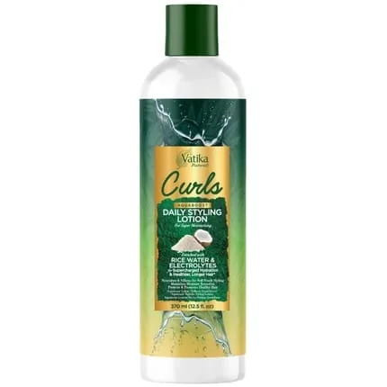 Vatika Naturals Curls AQUABOOST Daily Styling Lotion with Rice Water & Electrolytes 370ml