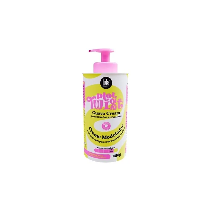 Lola Cosmetics Plot Twist Guava Cream Modeling Cream For Definition & Control With Guava Butter For Soft Shiny Hair Natural Ingredients Paraben & Silicone Free 480g