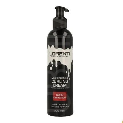 Lorenti Professional Milk Formula Curling Cream 300ml - Leave In Curl Cream for Curly and Wavy Hair
