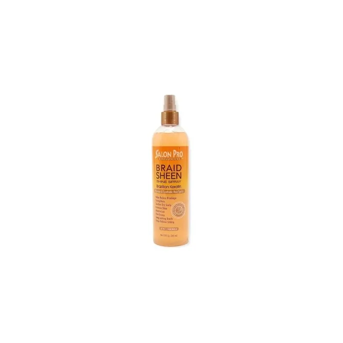 Braid Sheen Shine Spray 8 in 1 Formula 12 oz 355 ml Brazilian Keratin