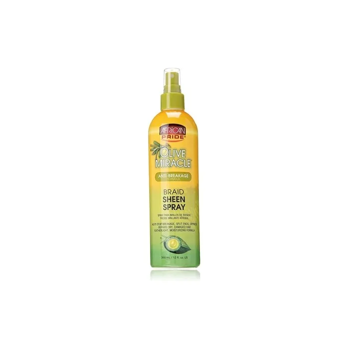 African Pride Olive Miracle Anti-Breakage Braid Sheen Spray 355ml 12 fl.oz