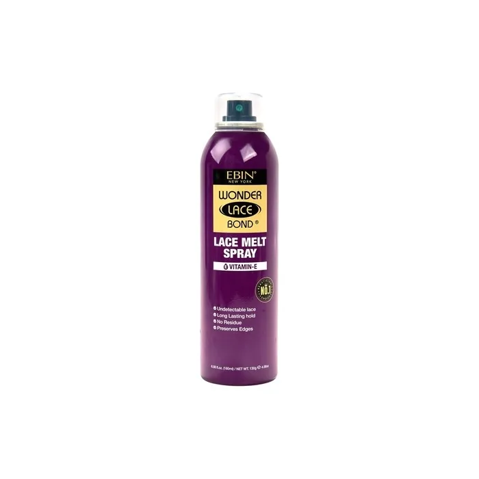 Wonder Lace Melt Aerosol Spray Preserves Edges & Undetectable Lace Long Lasting Hold No Residue Vitamin E Biotin Infused 180ml