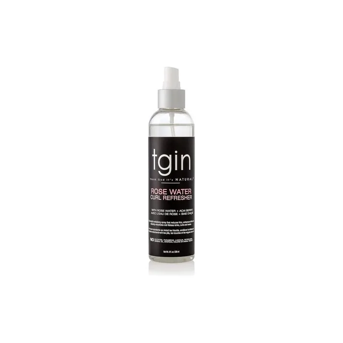 Tgin Rose Water Refresher Spray For Curly Hair 8oz 236ml