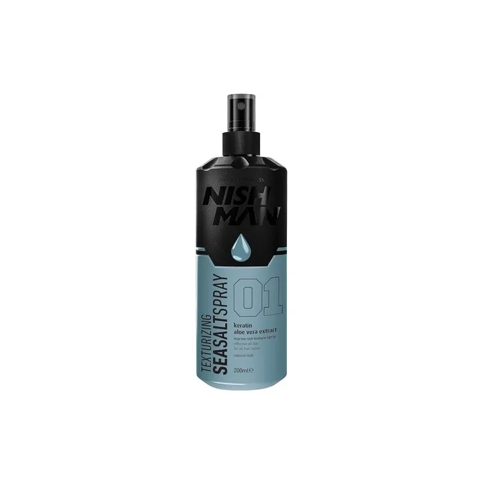 NISHMAN Hair Styling Sea Salt Spray Unisex 200ml Texturizing Volumizing with Flexible Hold
