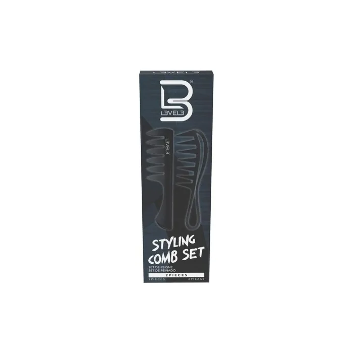 Level 3 Styling Comb Set Professional Salon Look Lightweight And Ergonomic Comfortable And Glides Easily 2pc
