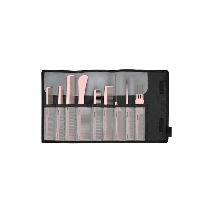 JAGUAR A-Line Hair Comb 9-Piece Set Arctic White 0.19kg