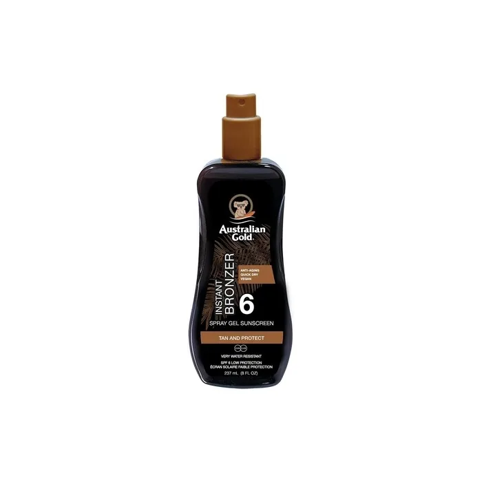 Australian Gold SPF 6 Spray Gel plus Bronzer 237ml