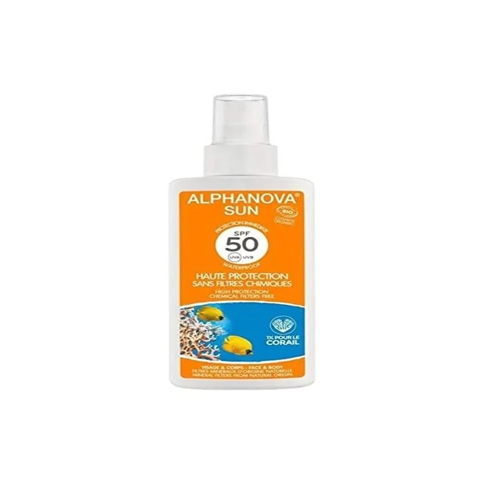 Alphanova Sun Organic Sunscreen with SPF 50 for Face and Body Immediate Protection 125ml