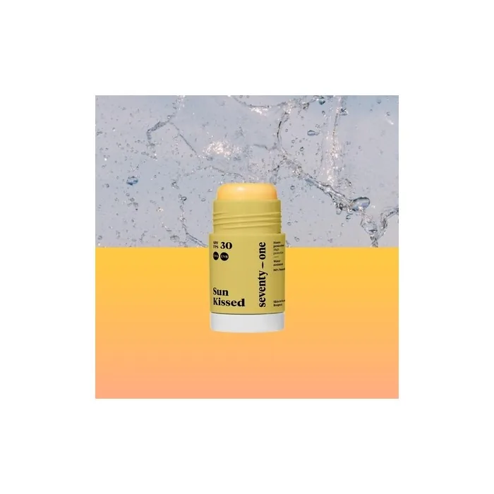 SeventyOne Percent Sun Kissed Sun Stick SPF 30 Face & Sensitive Areas Vegan Very High Protection Very Waterproof 80% Natural Made in France 15g