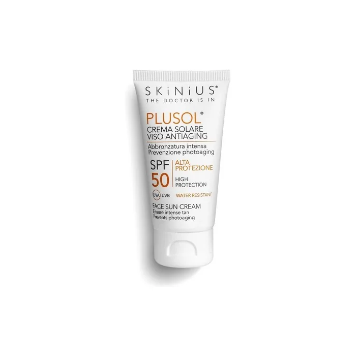 Skinius Plusol Face Sun Cream SPF 50 - Intense Tanning with Prevention