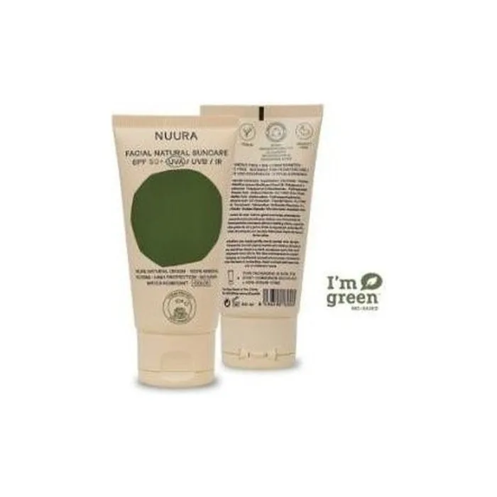 NUURA Facial Sunscreen Cream SPF 50+ Color 50ml - Eco-Friendly