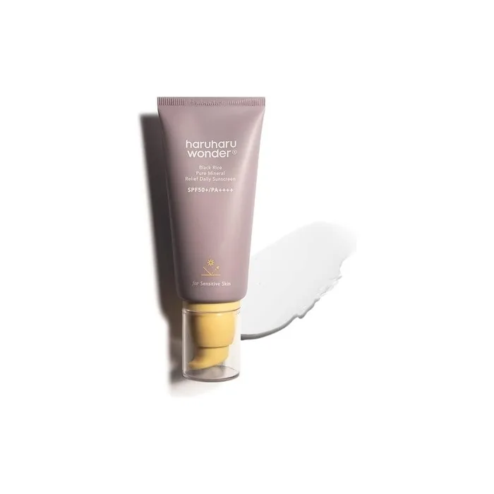 Haruharu Wonder Black Rice Pure Mineral Relief Daily Sunscreen 50ml - For All Skin Types Including Sensitive Skin