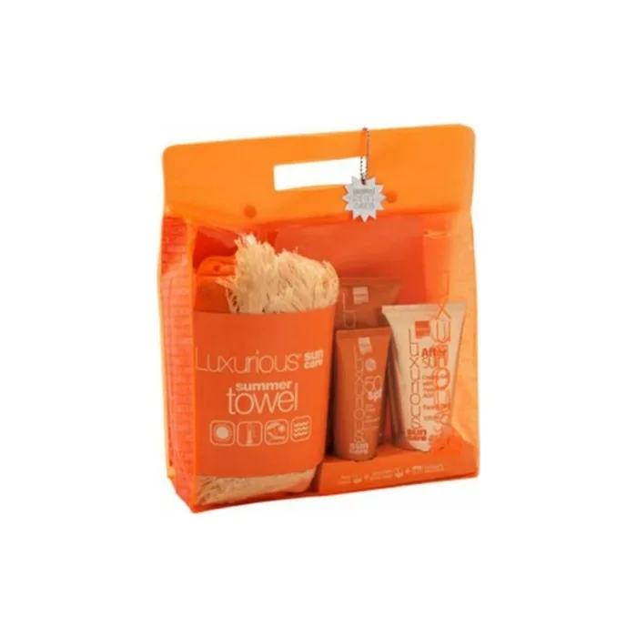 Luxurious Suncare Towel Kit with Antioxidant Cream and After Sun Gel - 1 Set