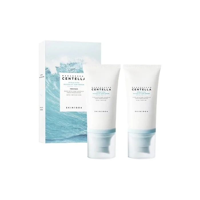 Skin1004 Gift Set Of Sunscreen Spf 50+ Madagascar Centella Hyalu-Cica Water-Fit Sun Serum