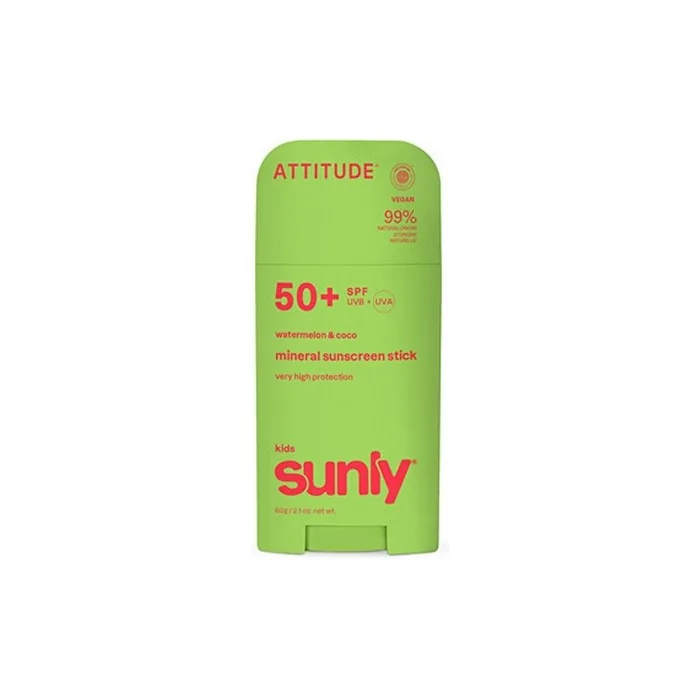 BIO SPECTRA ATTITUDE Kids Mineral Sunscreen Stick SPF 50 Watermelon & Coco 60g