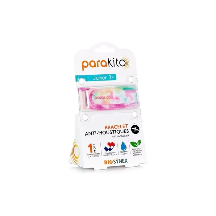 Parakito Mosquito Repellent Bracelet for Kids Rechargeable Tie & Dye - 1 Count