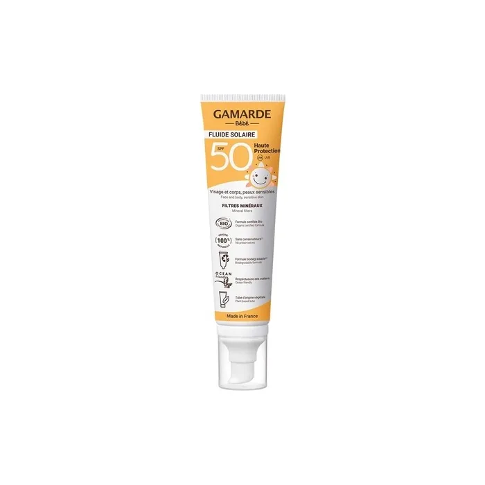 Gamarde Bébé Sun Fluid Spf50 High Protection Organic 100ml