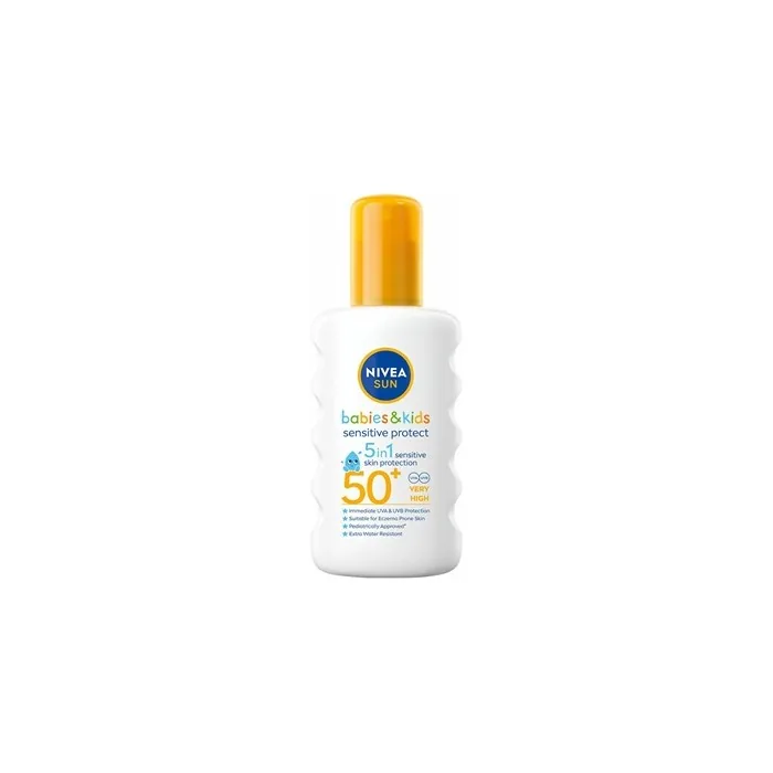 Nivea Spf 50 Sun Kids Sensitive Protect & Care Sun Spray 200 Ml