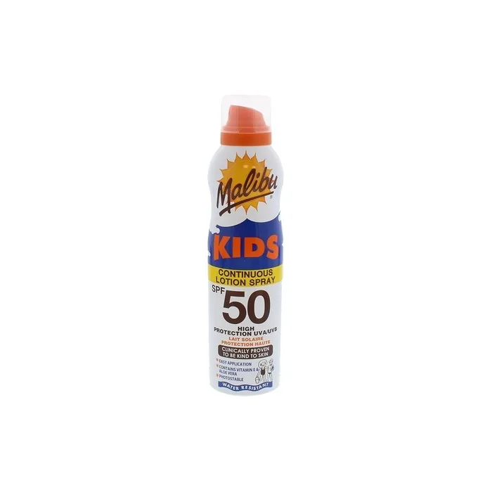 Malibu Kids High Protection Water Resistant SPF 50 Sun-Screen Continuous Lotion Spray 175ml